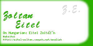 zoltan eitel business card